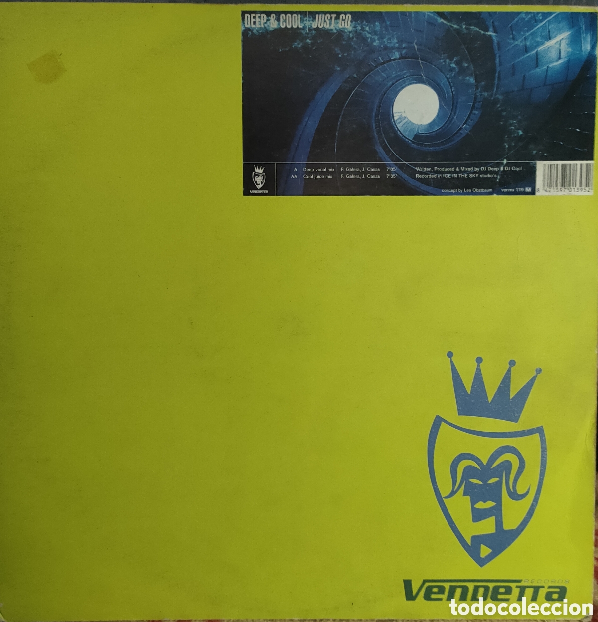 Discos de vinilo: Deep & Cool &ndash; Just Go . 1997 original Spain disco 12&rdquo; vinilo - Foto 1