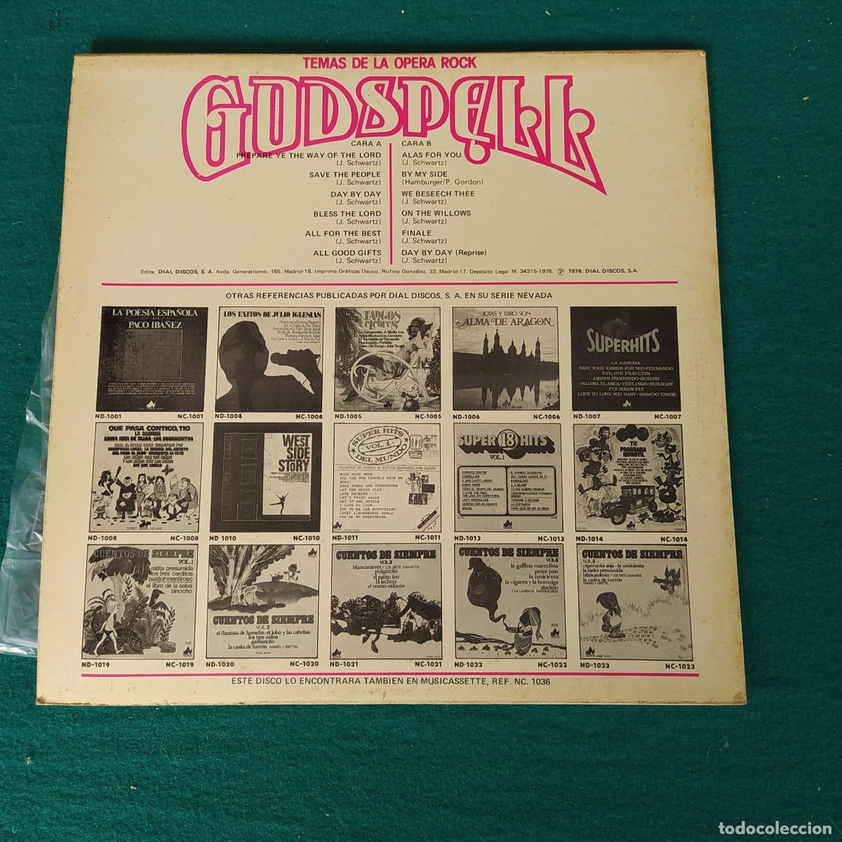Discos de vinilo: TEMAS DE LA OPERA ROCK GODSPELL - Foto 2