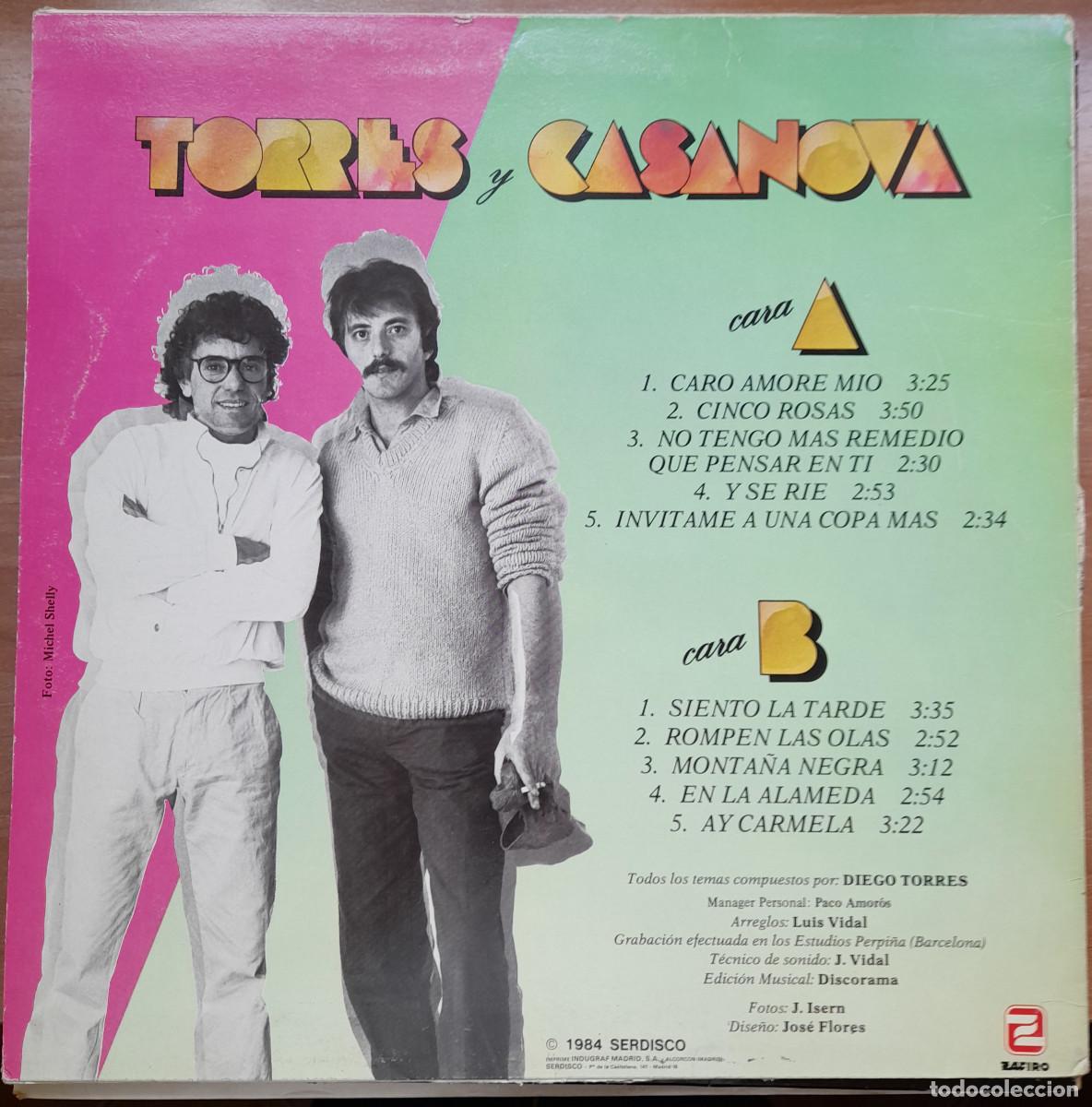 Discos de vinilo: TORRES Y CASANOVA &rdquo;TORRES Y CASANOVA&rdquo; (81/84/1). - Foto 2