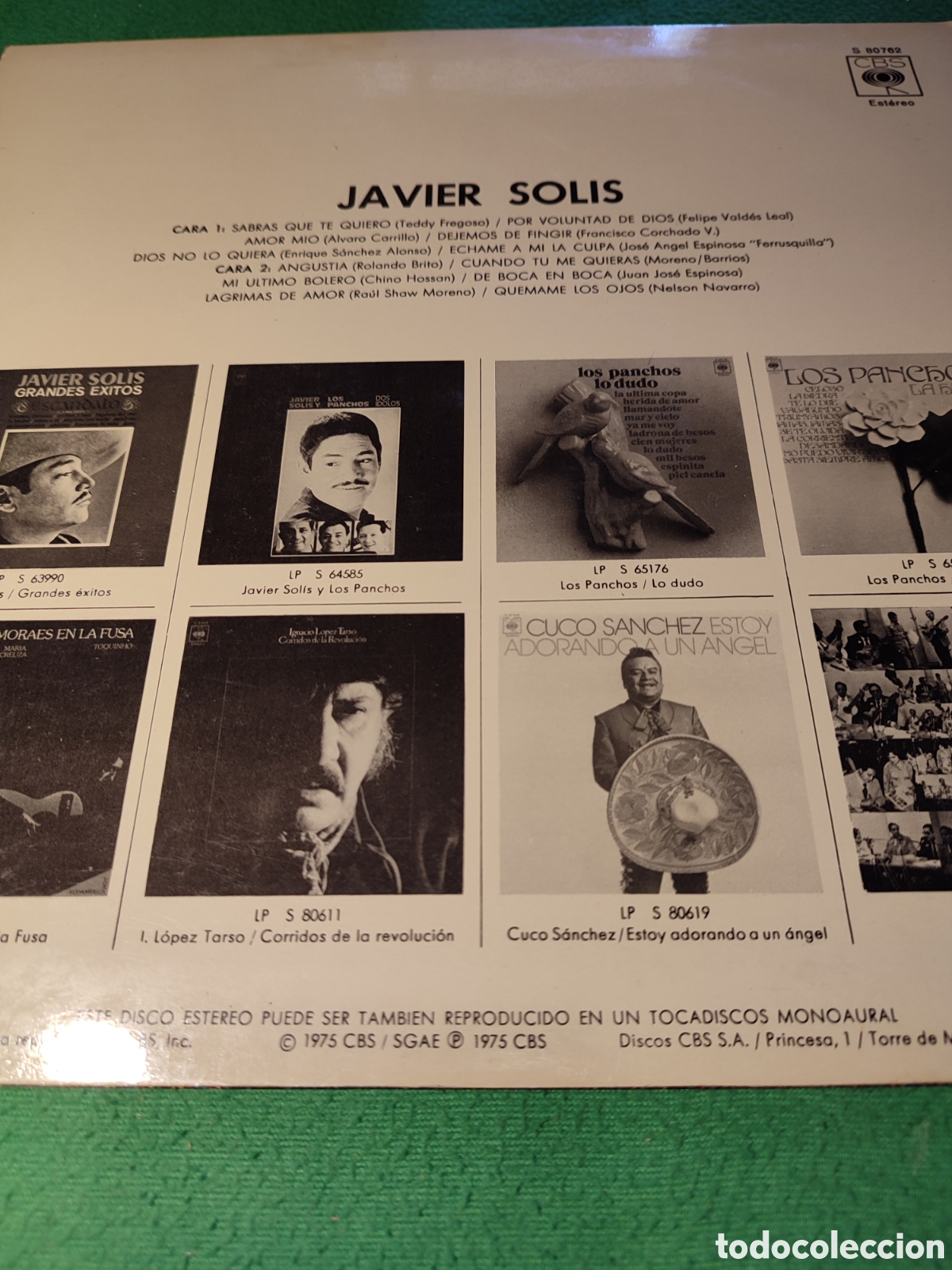 Discos de vinilo: Javier Sol&iacute;s - Javier Sol&iacute;s Vinilo Lp - Foto 2