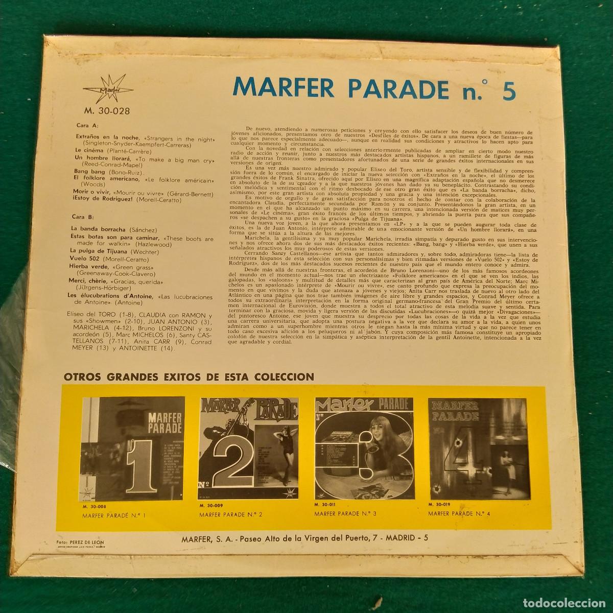 Discos de vinilo: Marfer Parade N.&ordm; 5 1966 - Foto 2