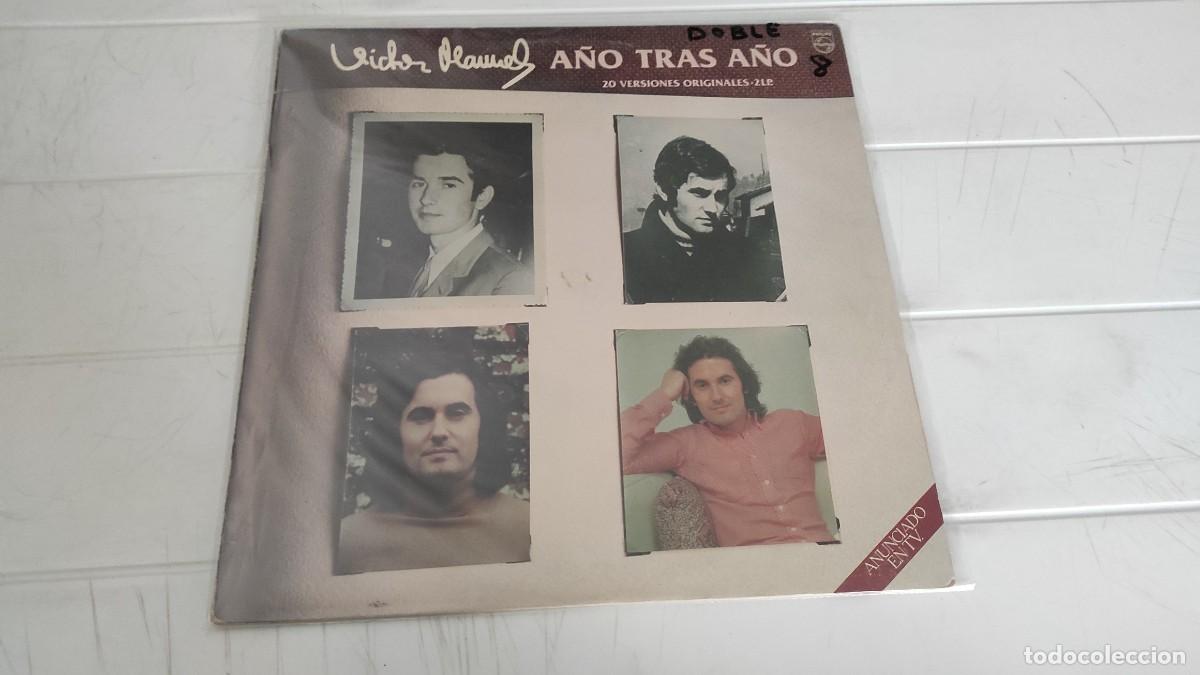 Discos de vinilo: LP VICTOR MANUEL - A&Ntilde;O TRAS A&Ntilde;O (DOBLE) - Foto 1