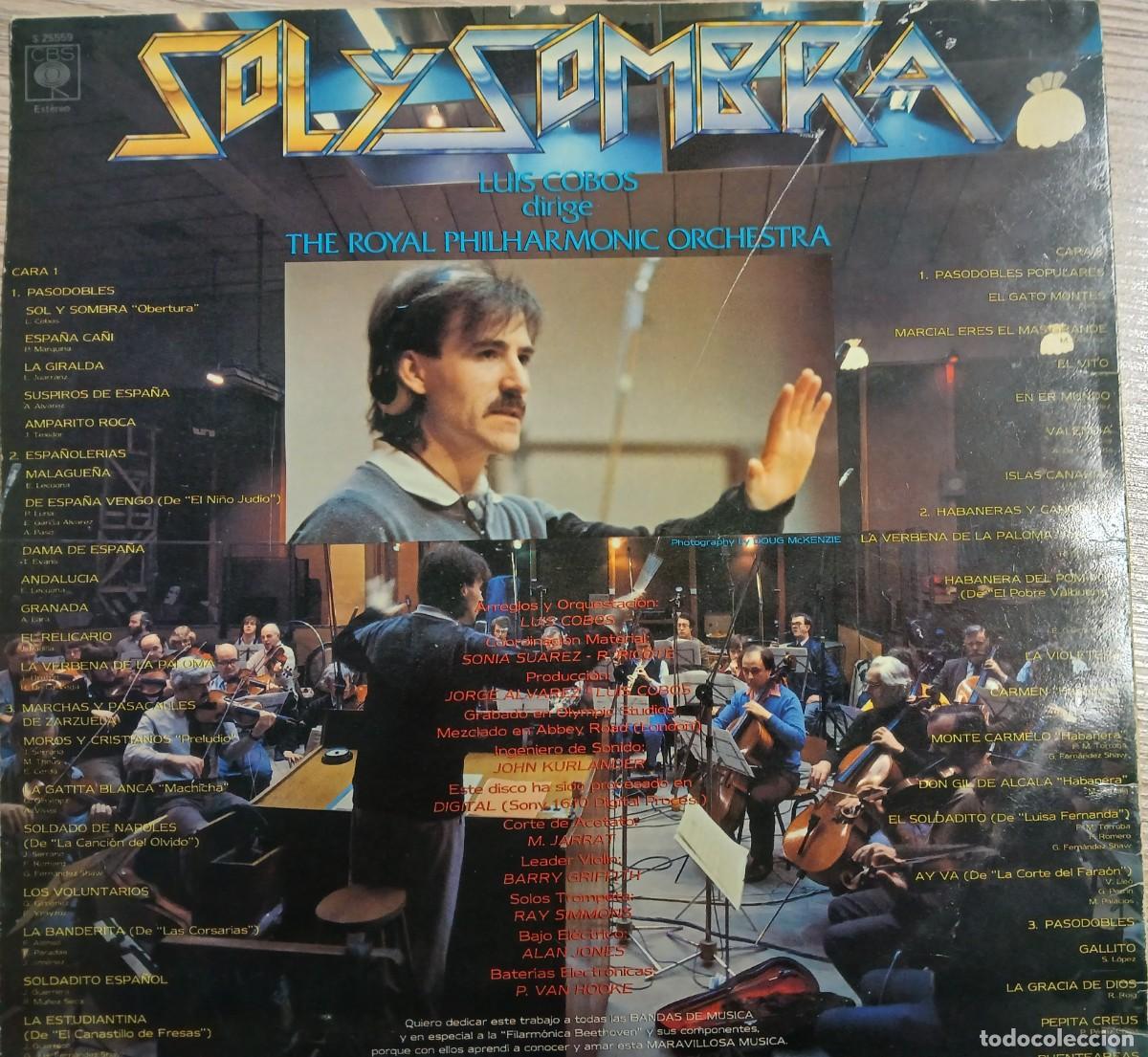Discos de vinilo: Disco vinilo LP Luis Cobos (Sol y Sombra) - Foto 2