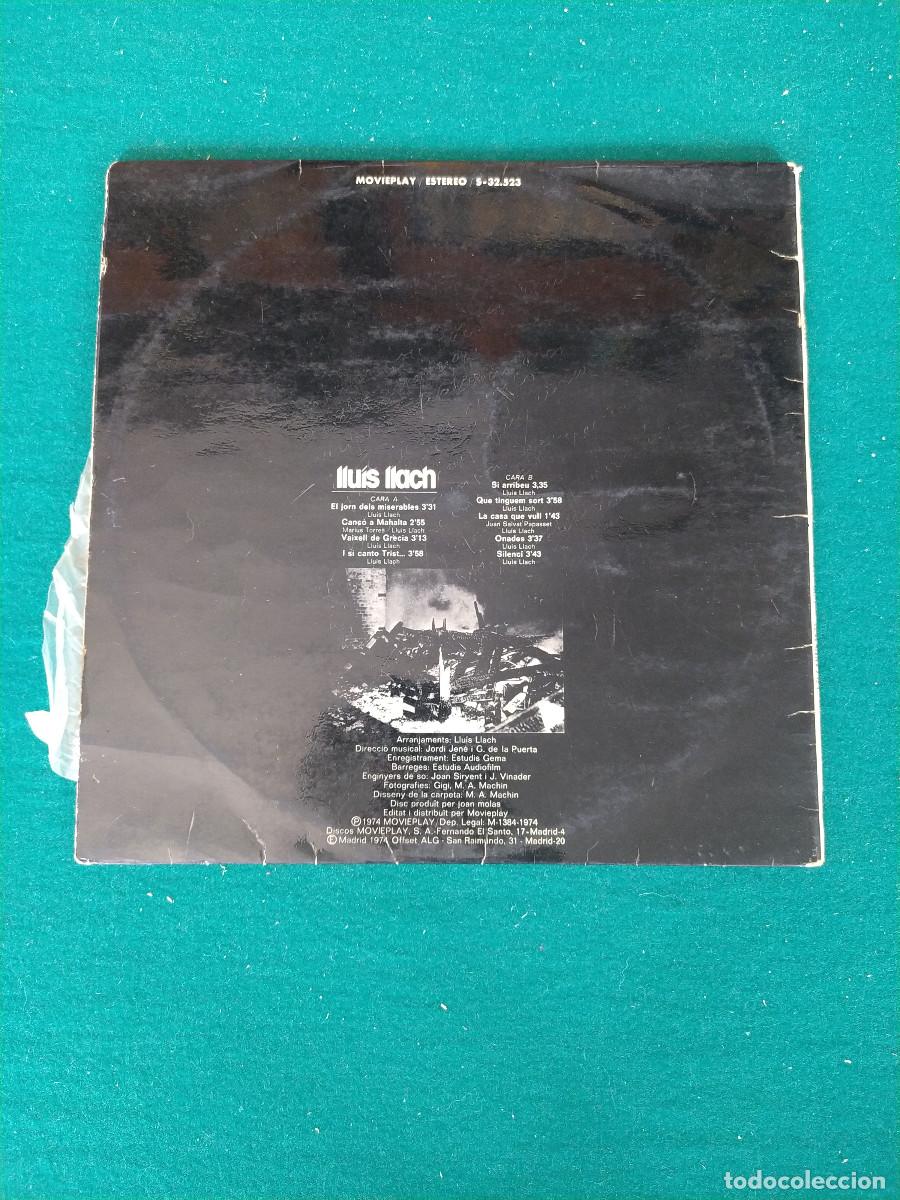 Discos de vinilo: Llu&iacute;s Llach* &ndash; I Si Canto Trist... - Foto 2