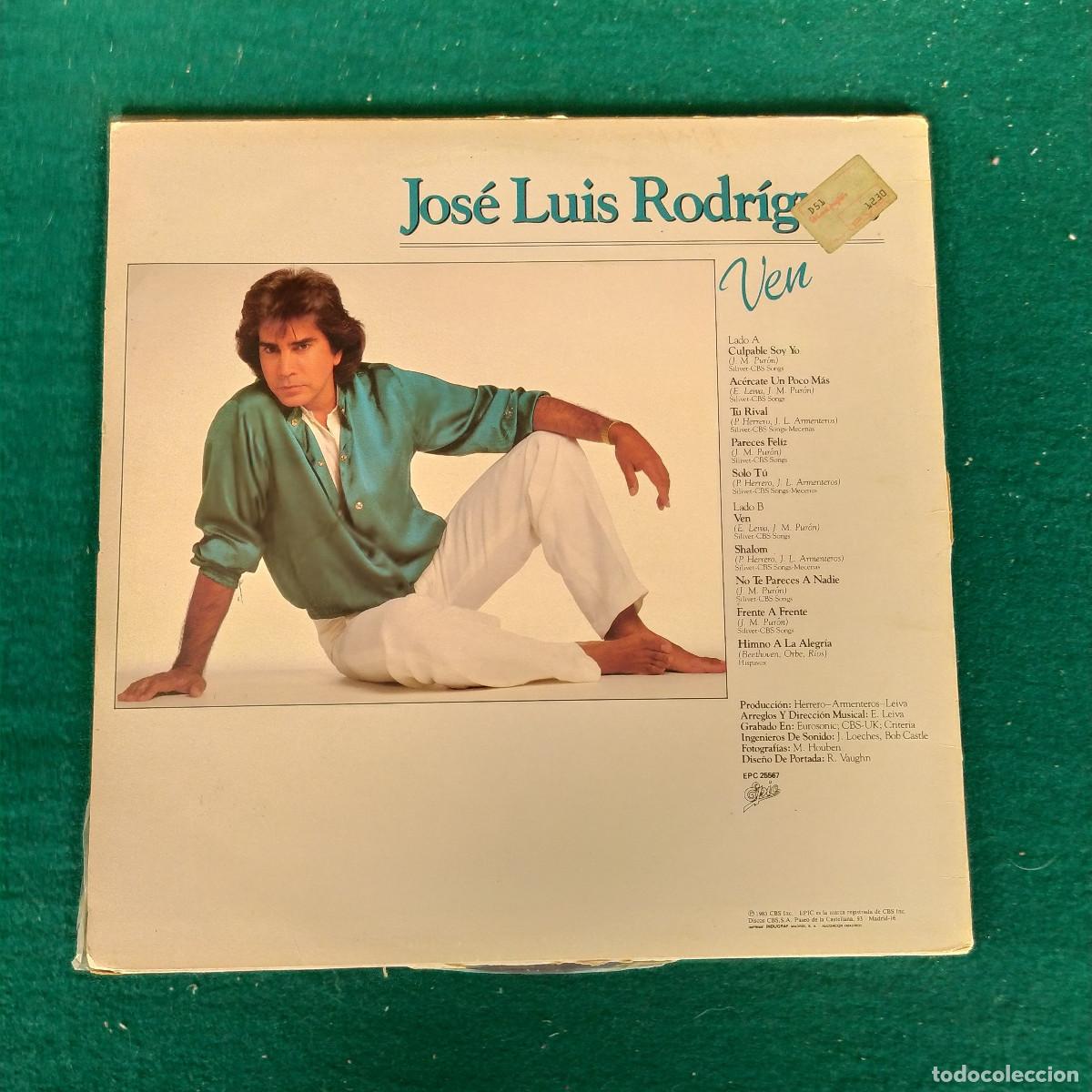 Discos de vinilo: Jos&eacute; Luis Rodr&iacute;guez &ndash; Ven - Foto 2