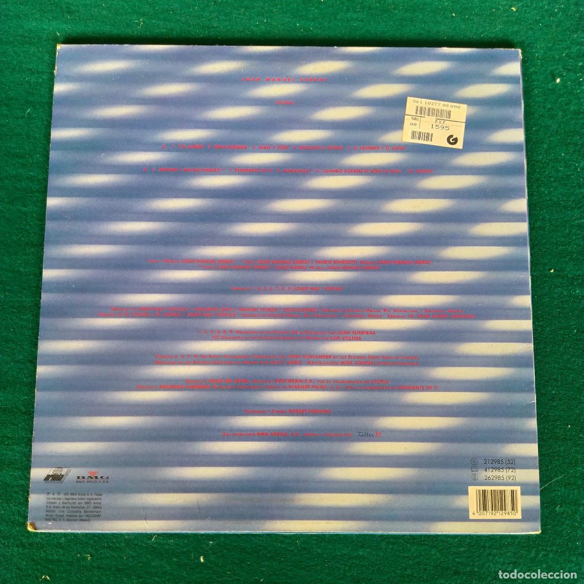 Discos de vinilo: Serrat &ndash; Utop&iacute;a 1992 - Foto 2