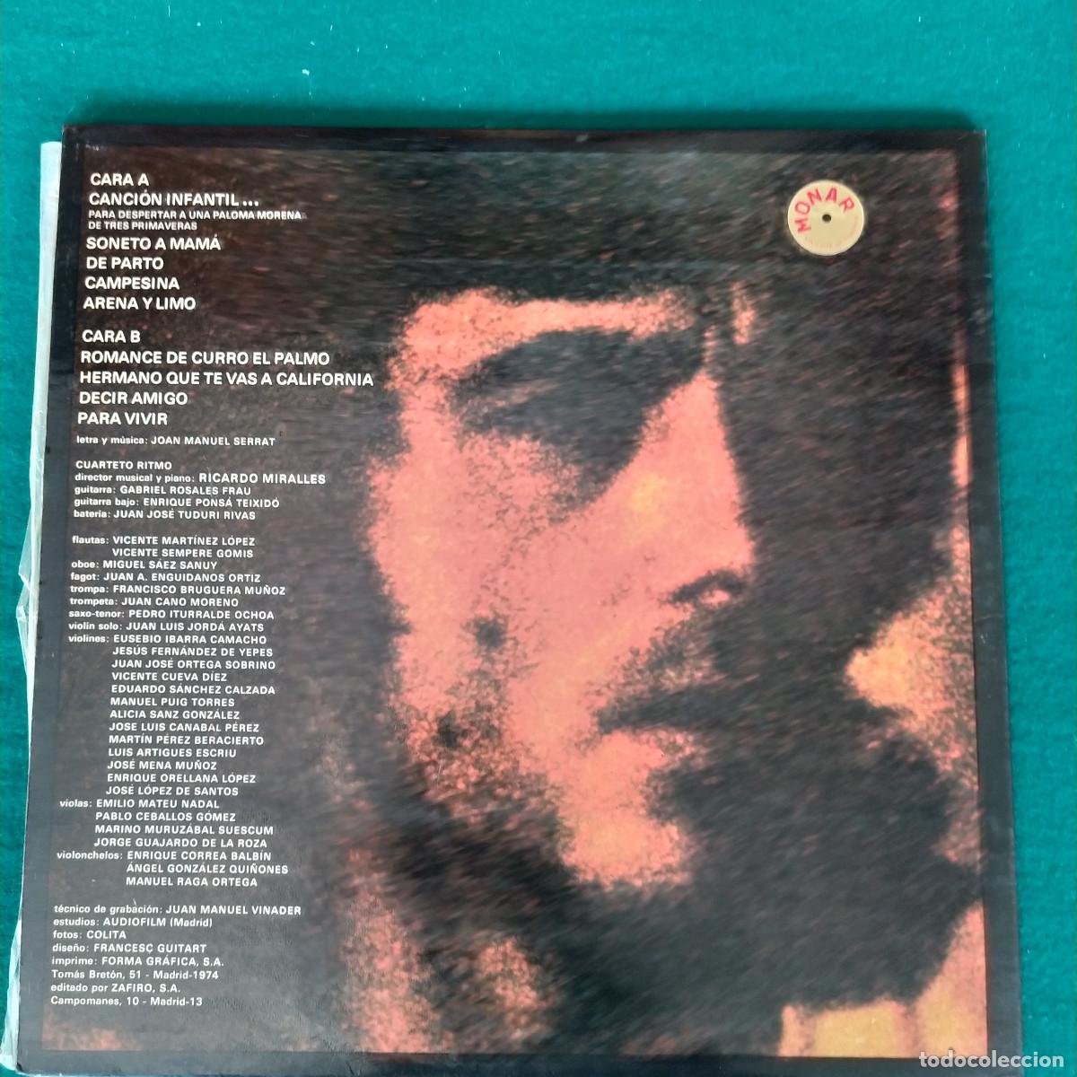 Discos de vinilo: Joan Manuel Serrat &ndash; Joan Manuel Serrat - Foto 2