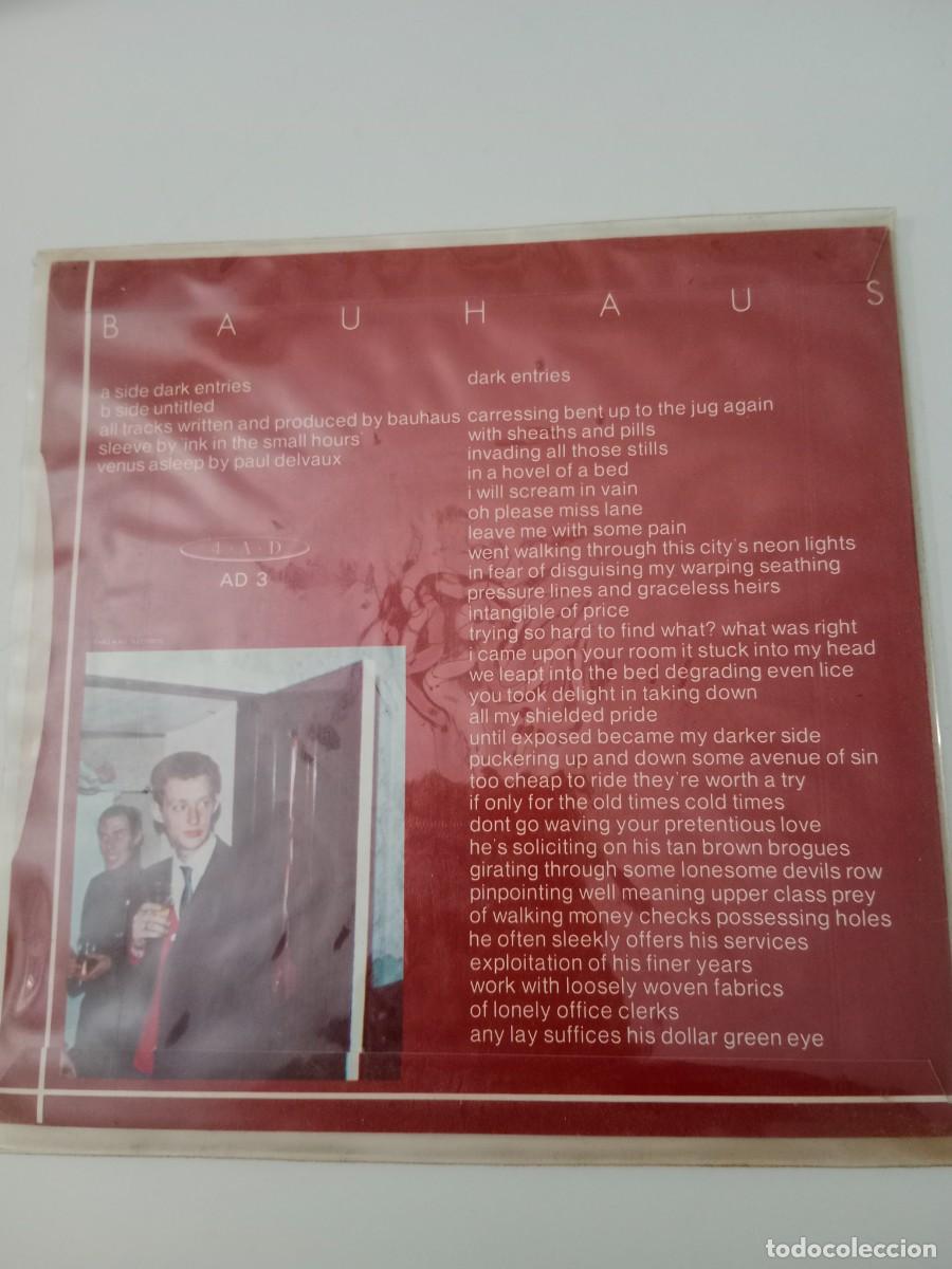 Discos de vinilo: BAUHAUS - DARK ENTRIES. SINGLE - Foto 2