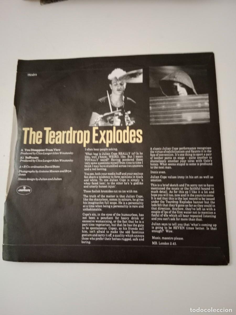 Discos de vinilo: THE TEARDROP EXPLODES. YOU DISAPPEAR FROM VIEW. SINGLE - Foto 2
