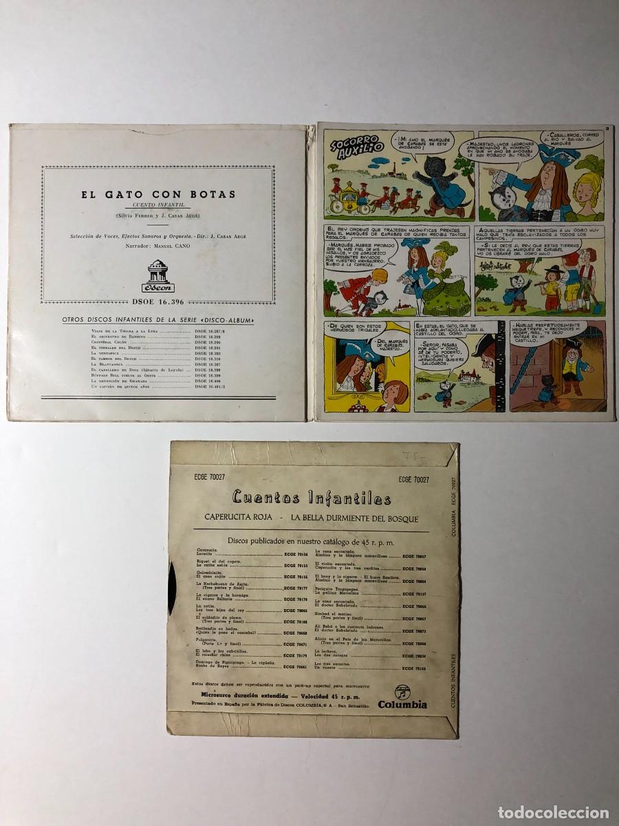 Discos de vinilo: Vinilos cuentos infantiles El Gato con Botas - Foto 2