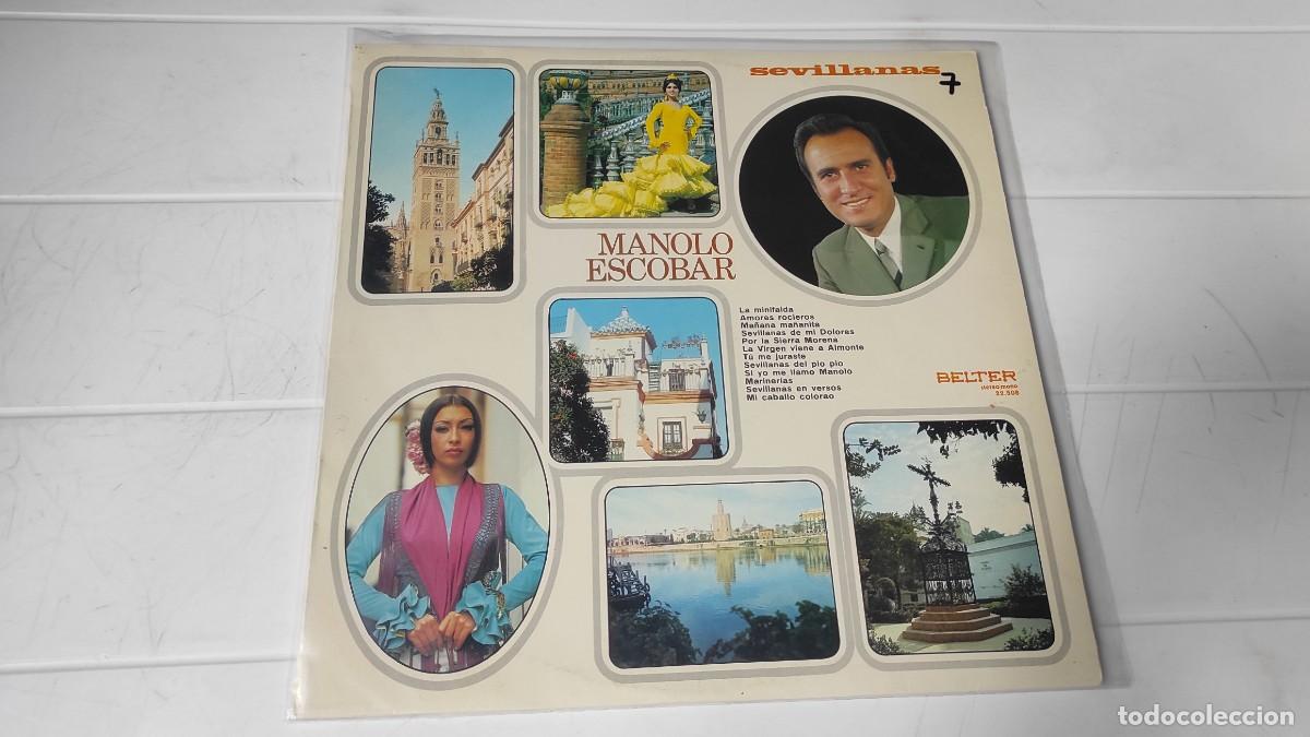Discos de vinilo: LP MANOLO ESCOBAR - SEVILLANAS - Foto 1
