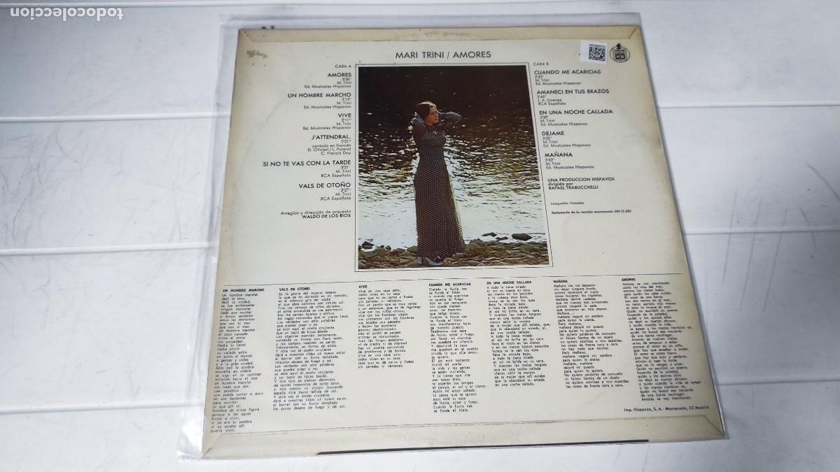 Discos de vinilo: LP MARI TRINI - AMORES - Foto 2