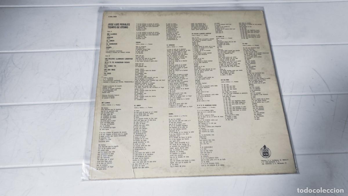 Discos de vinilo: LP JOSE LUIS PERALES - TIEMPO DE OTO&Ntilde;O - Foto 2