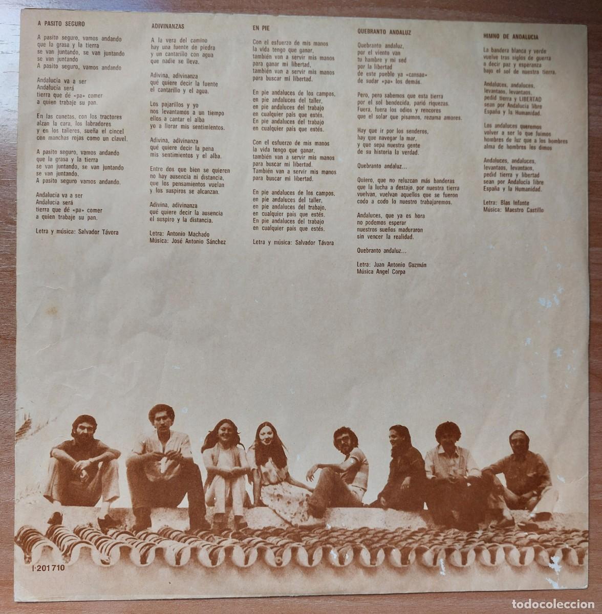 Discos de vinilo: JARCHA &rdquo;ANDALUCIA EN PIE&rdquo; (43/80/7). - Foto 5