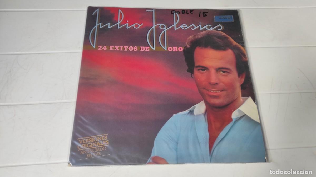 Discos de vinilo: LP JULIO IGLESIAS - 24 &Eacute;XITOS DE ORO (DOBLE) - Foto 1