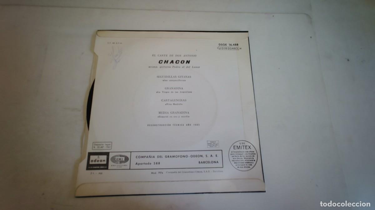 Discos de vinilo: ANTONIO CHACON-EP SEGUIDILLAS GITANAS +3-BUEN ESTADO - Foto 2