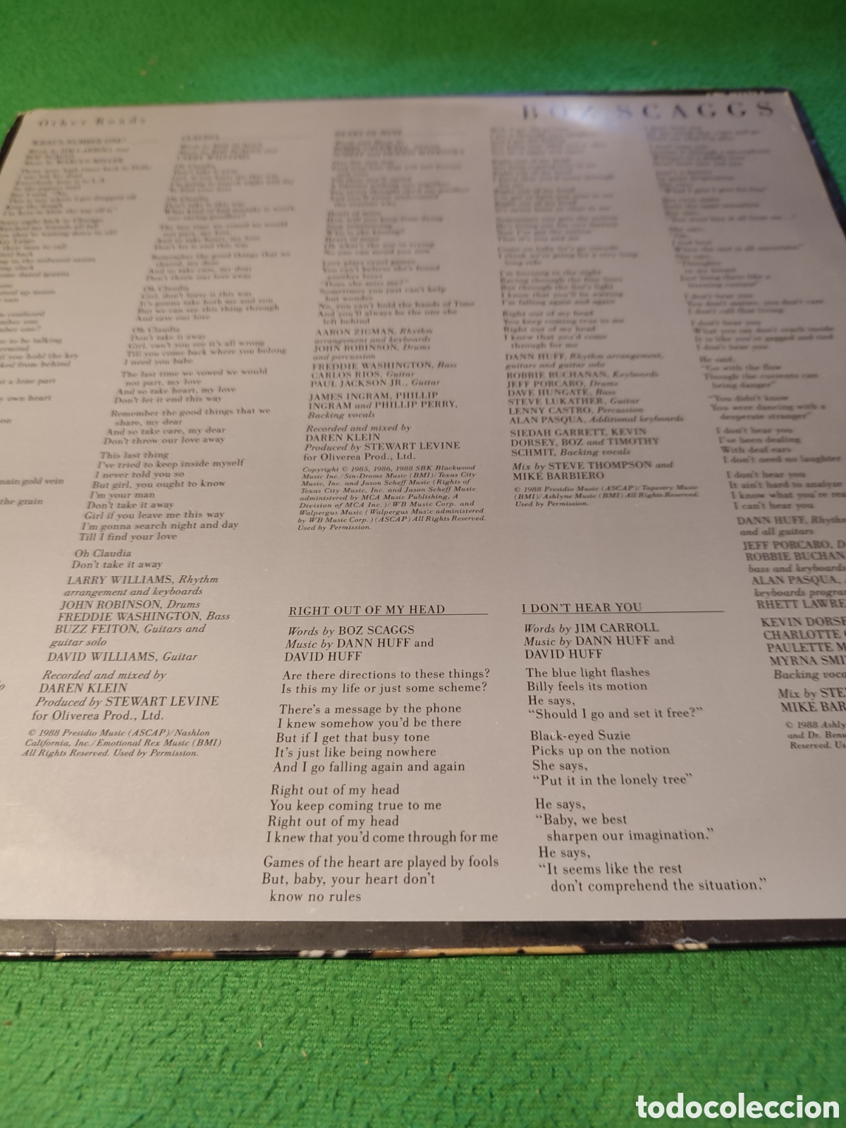 Discos de vinilo: Boz Scaggs - Other roads - Foto 2