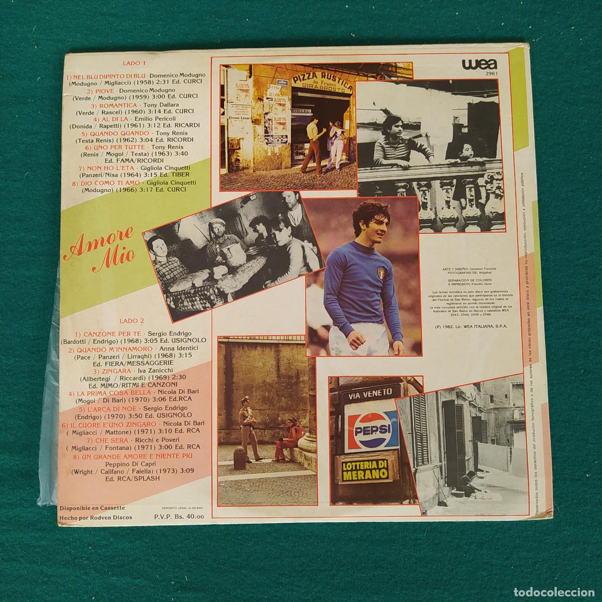 Discos de vinilo: Amore Mio 1982 pop lp - Foto 2