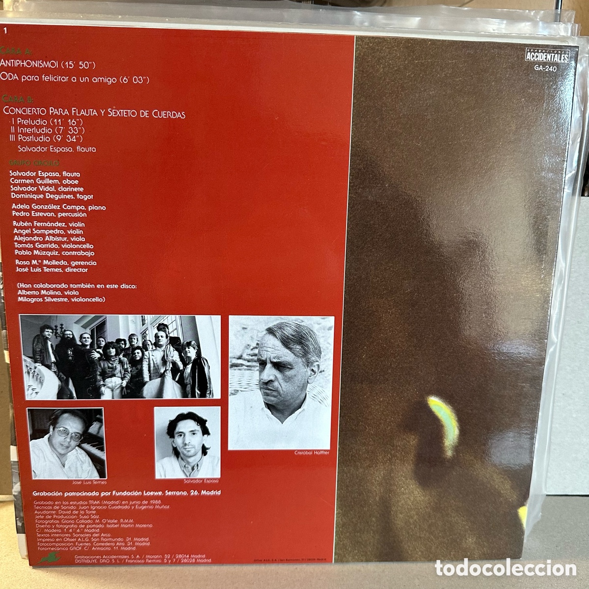 Discos de vinilo: Cristobal Halffter - Grupo C&iacute;rculo - El Grupo C&iacute;rculo Interpreta A Cristobal Halffter (LP) - Foto 2