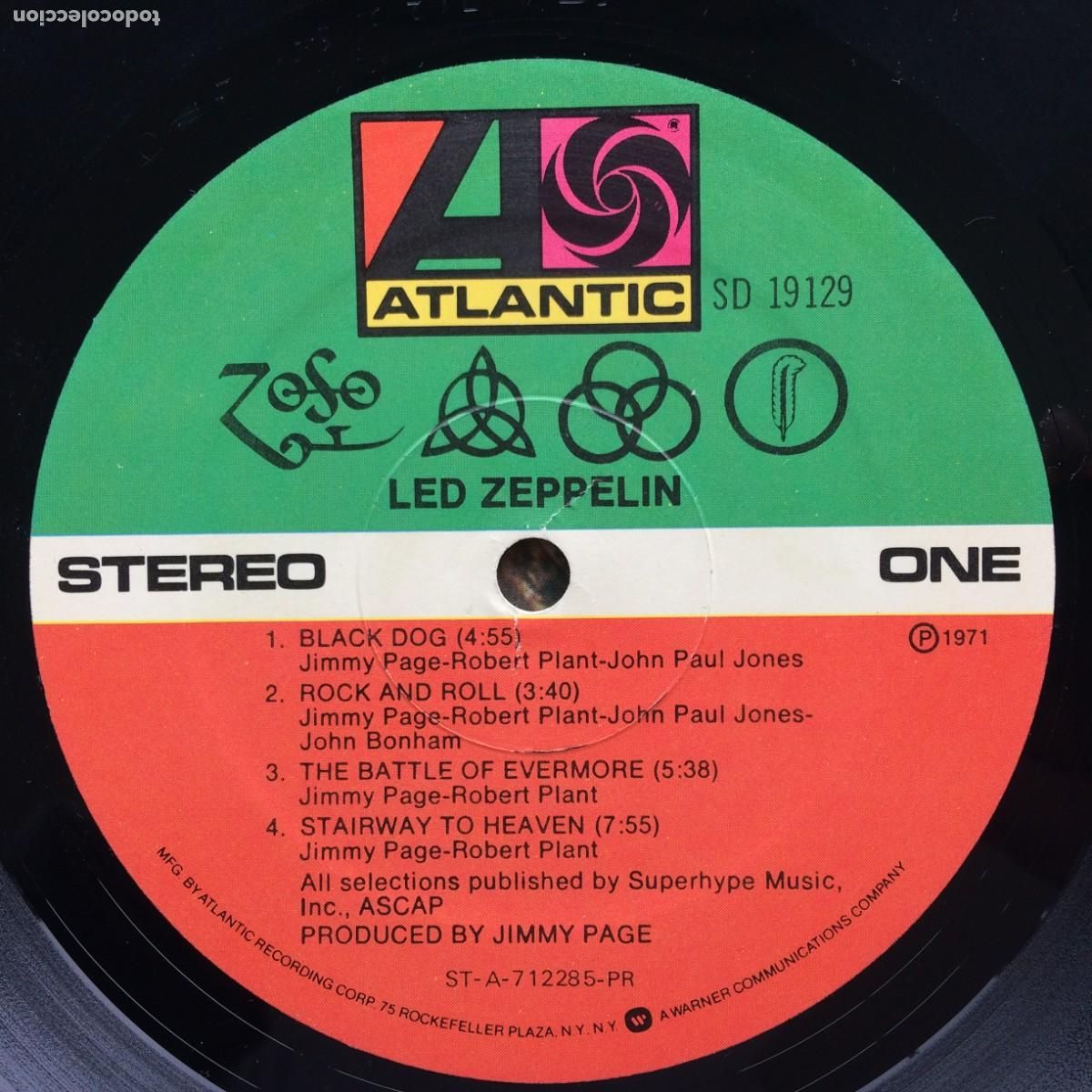 Discos de vinilo: Led Zeppelin &lrm;&ndash; Untitled USA 1977 Atlantic* - Foto 4
