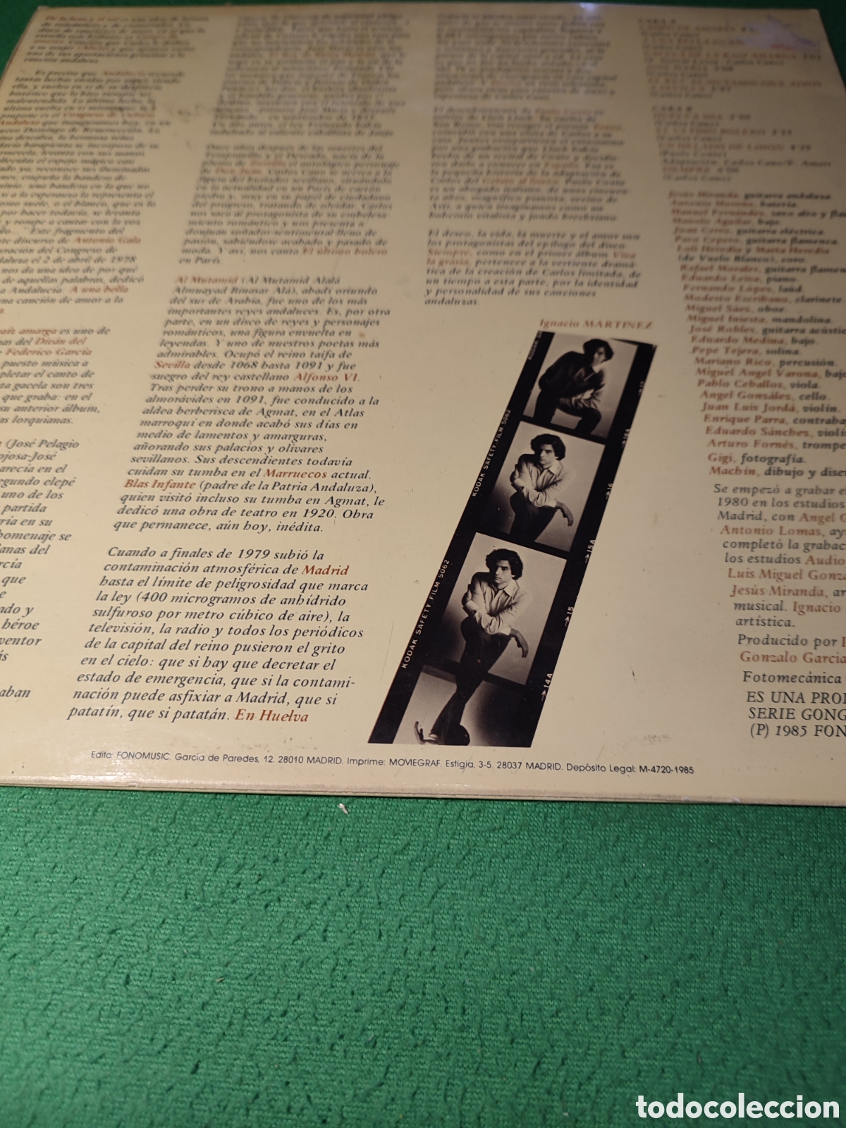 Discos de vinilo: Carlos Cano - De la luna y el sol - Foto 2