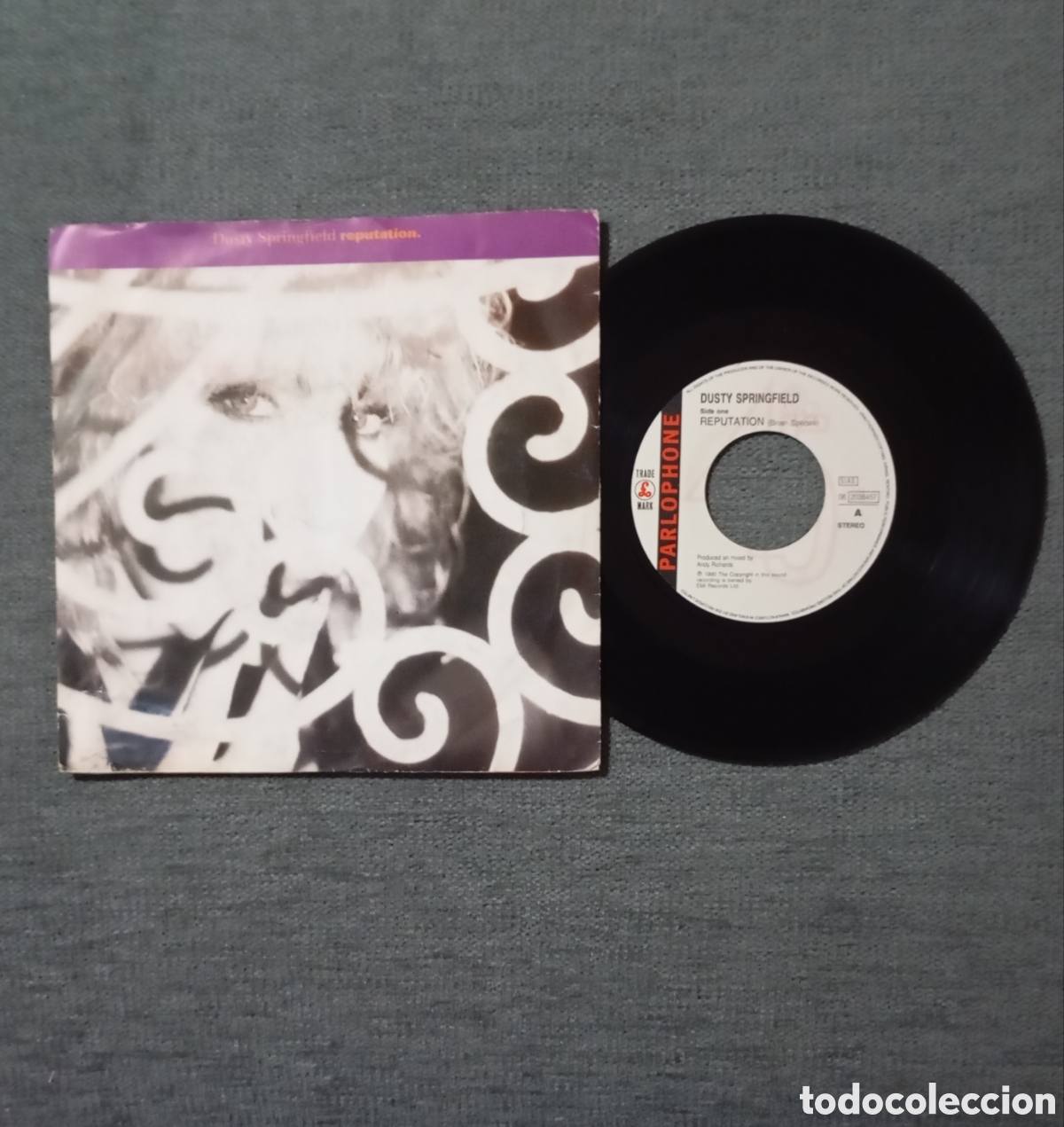 Discos de vinilo: Dusty Springfield. Reputation/ Rep U Dub. Single 7&rdquo;, a&ntilde;o 1990. - Foto 1
