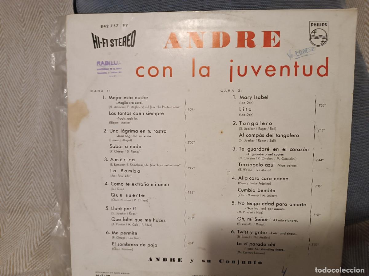 Discos de vinilo: Andre con la juventud........... - Foto 2