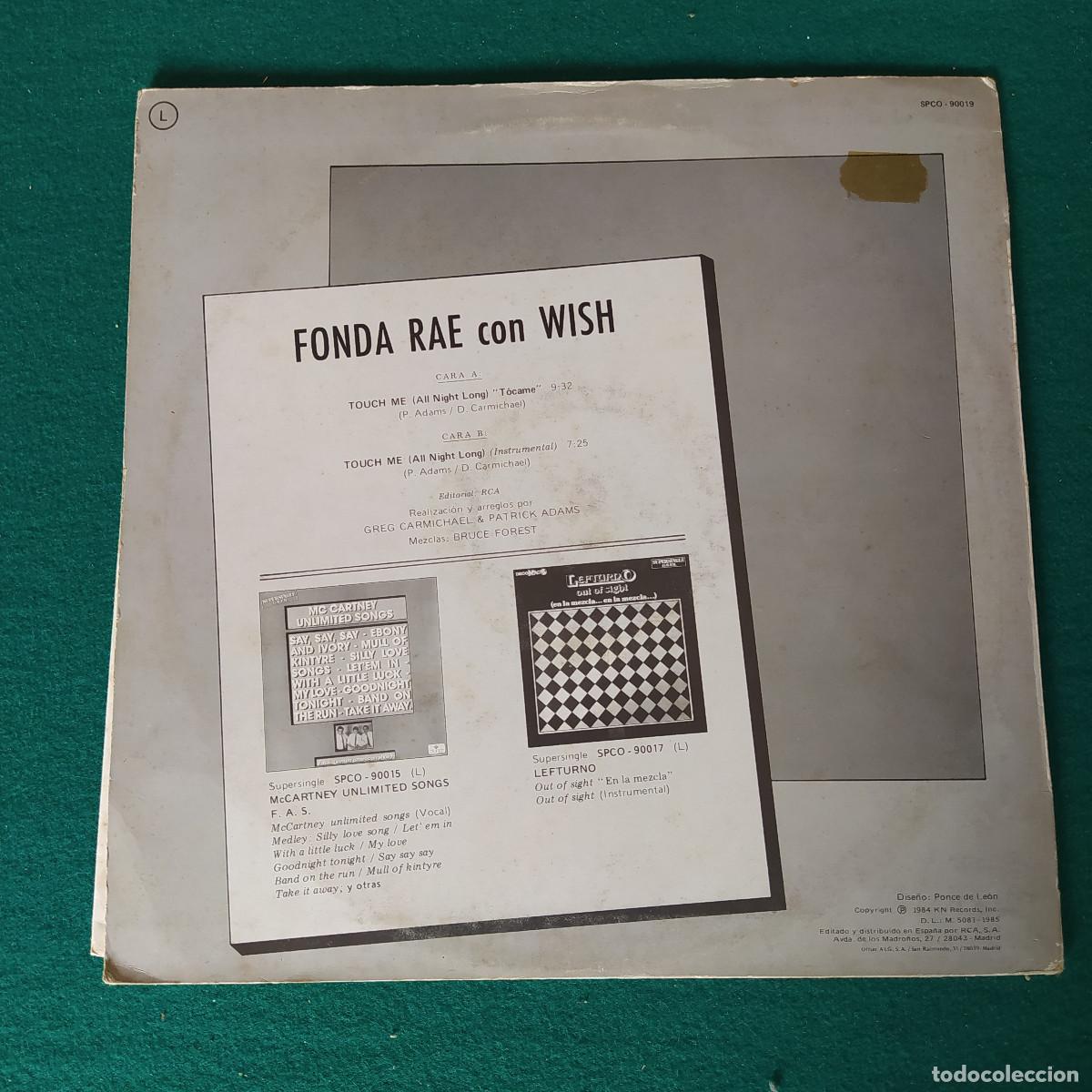 Discos de vinilo: Fonda Rae Con Wish &ndash; Touch Me (All Night Long) - Foto 2