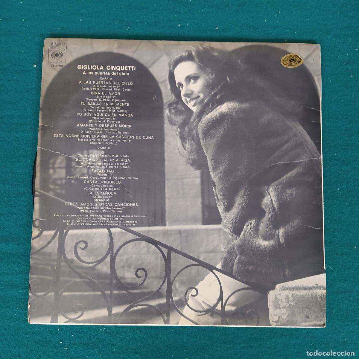 Discos de vinilo: Gigliola Cinquetti &ndash; A Las Puertas Del Cielo - Foto 2