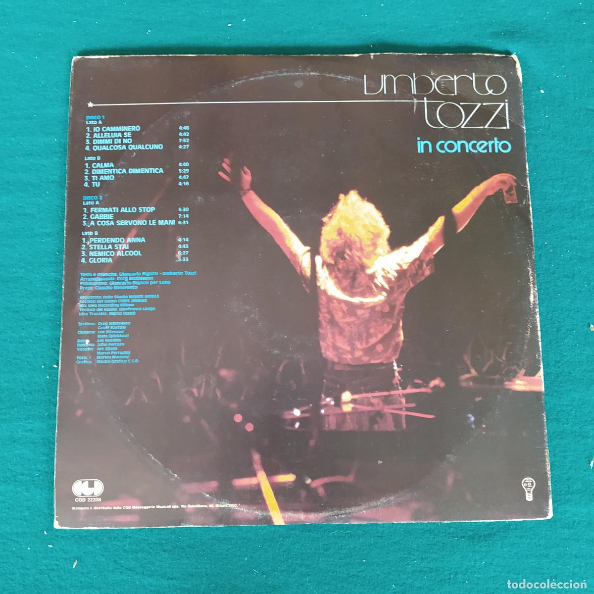Discos de vinilo: Umberto Tozzi &ndash; In Concerto - Foto 2