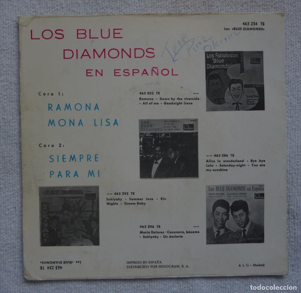 Discos de vinilo: THE BLUE DIAMONDS // RAMONA+3 // 1961 // EP - Foto 2