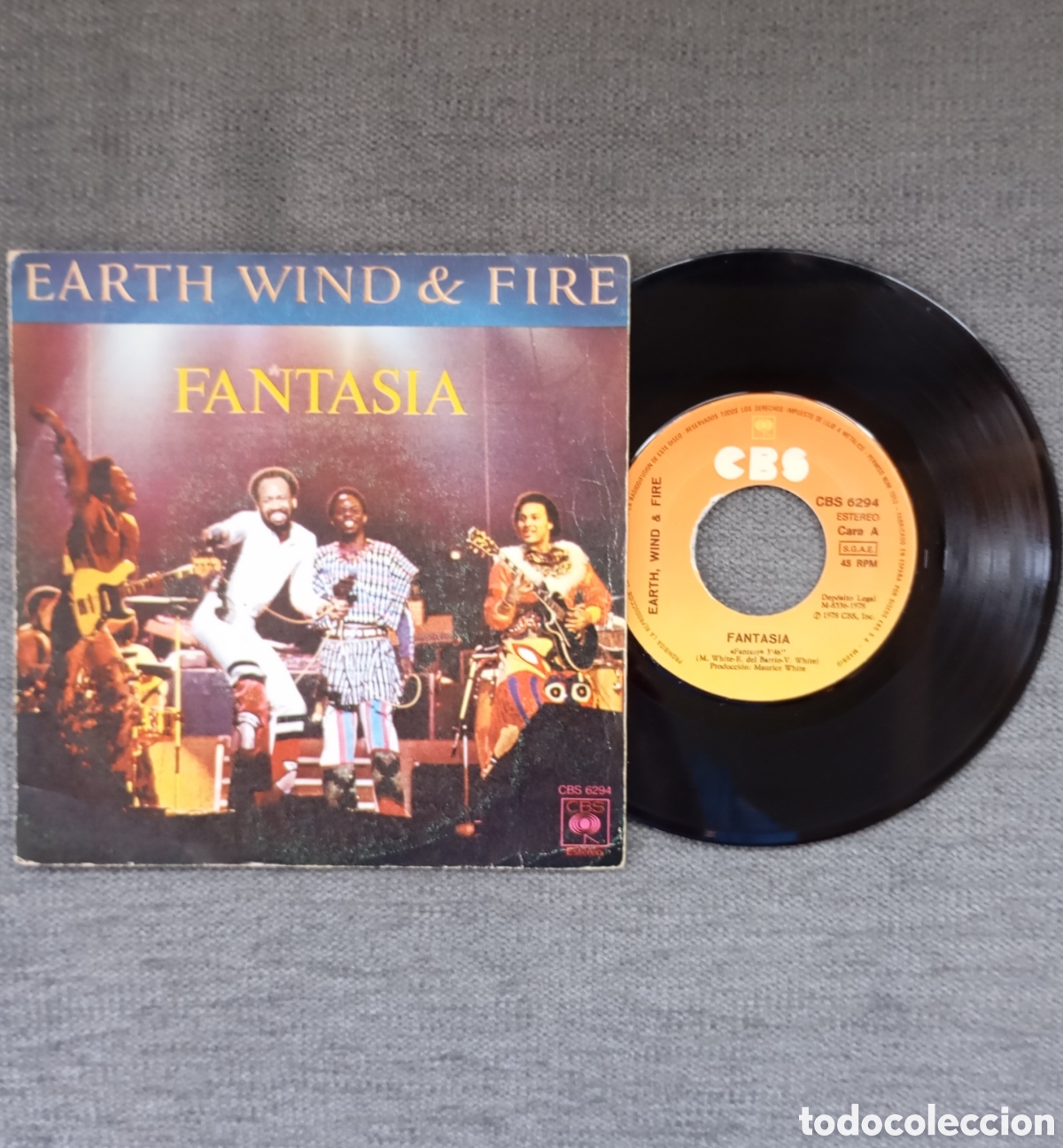 Discos de vinilo: Earth Wind & Fire. Fantasy/ Runnin. Single 7&rdquo;, a&ntilde;o 1978. - Foto 1