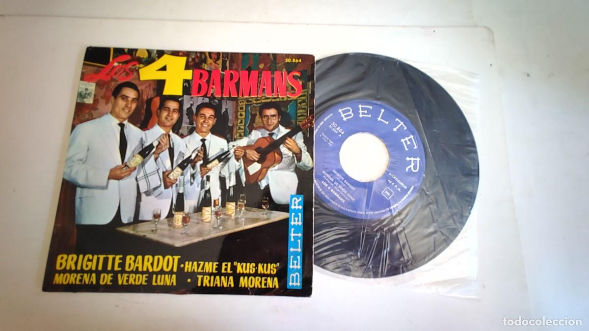 Discos de vinilo: LOS 4 BARMANS-EP BRIGITTE BARDOT +3 - Foto 1