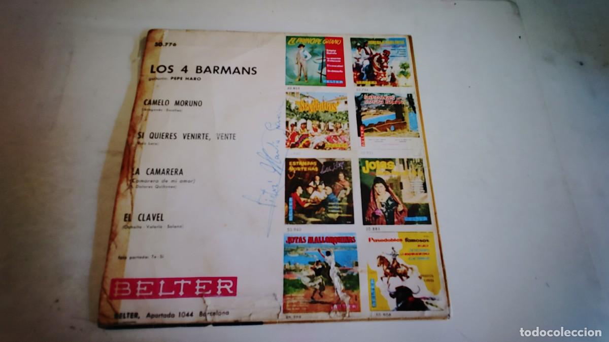 Discos de vinilo: LOS 4 BARMANS-EP LA CAMARERA +3 - Foto 2