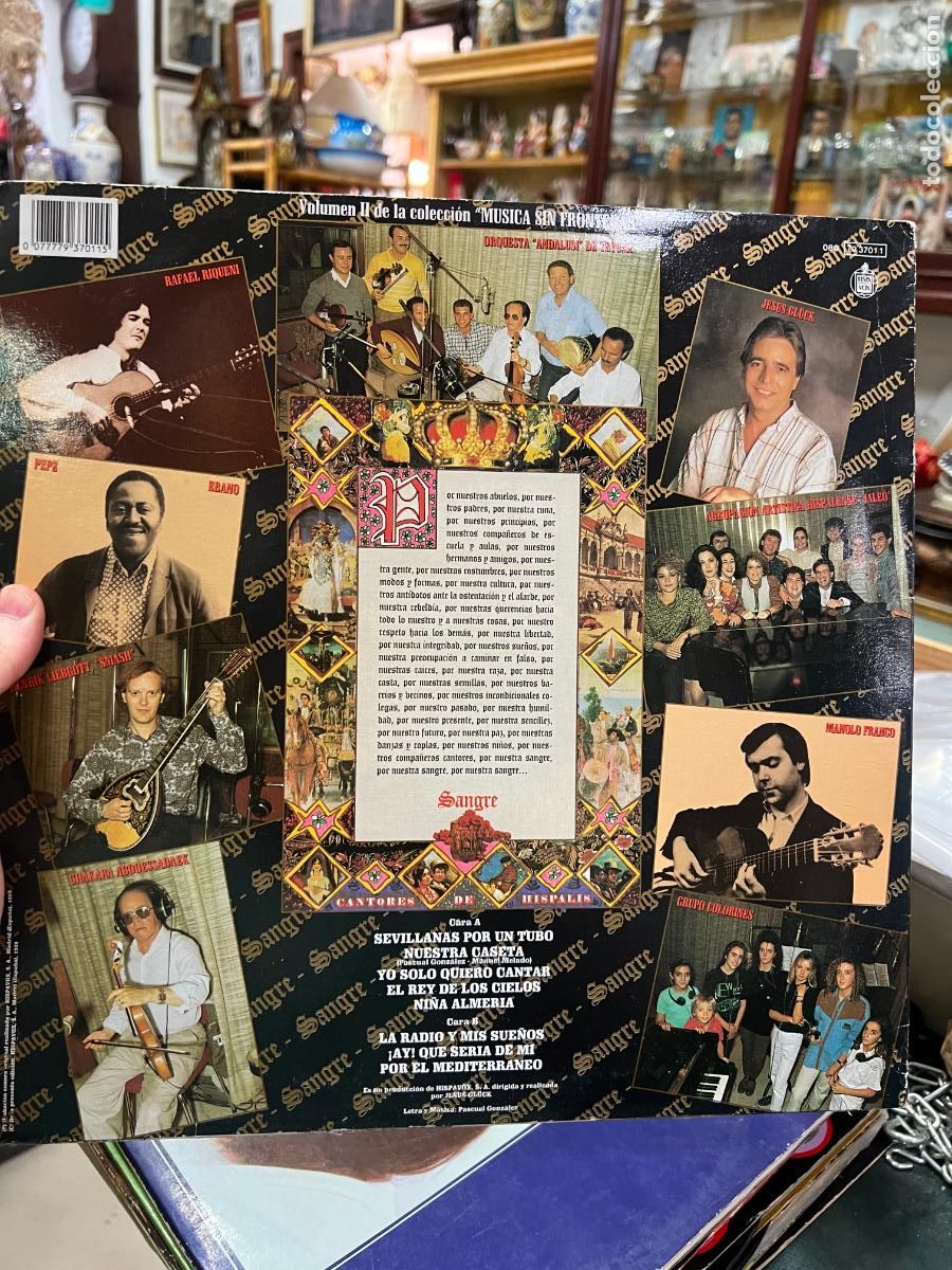 Discos de vinilo: LP CANTORES DE HISPALIS - SANGRE - Foto 2
