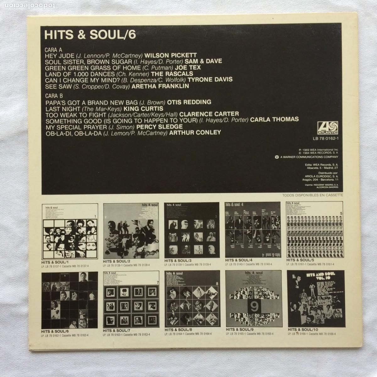Discos de vinilo: Various &lrm;&ndash; Hits & Soul 6 Spain 1984 Atlantic - Foto 2