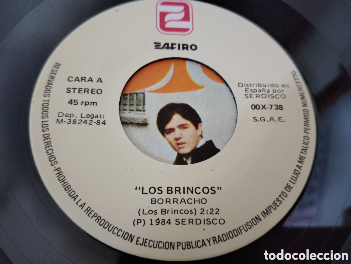 Discos de vinilo: LOS BRINCOS - BORRACHO / SOLA ( 1984 ) - Foto 3