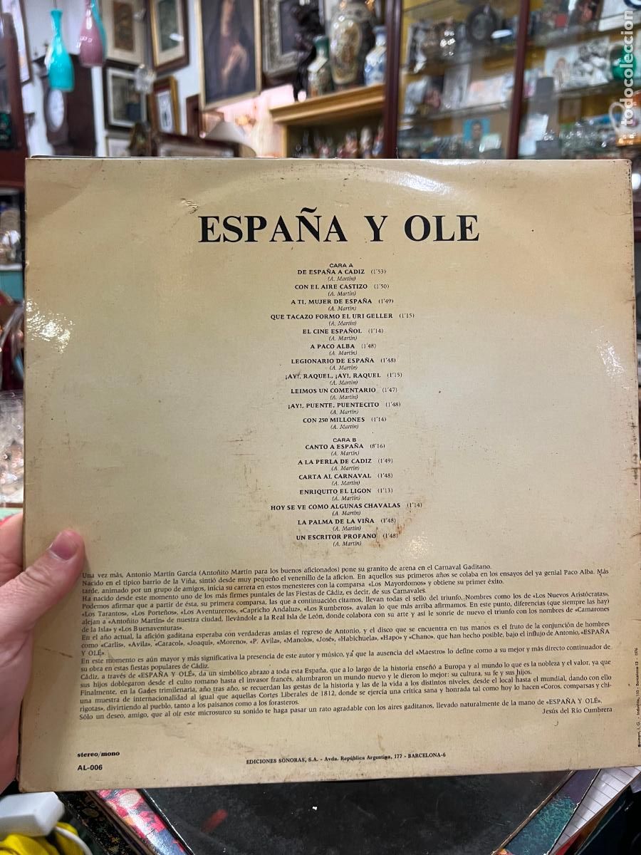 Discos de vinilo: LP ESPA&Ntilde;A Y OLE - CARNAVAL DE CADIZ - Foto 2