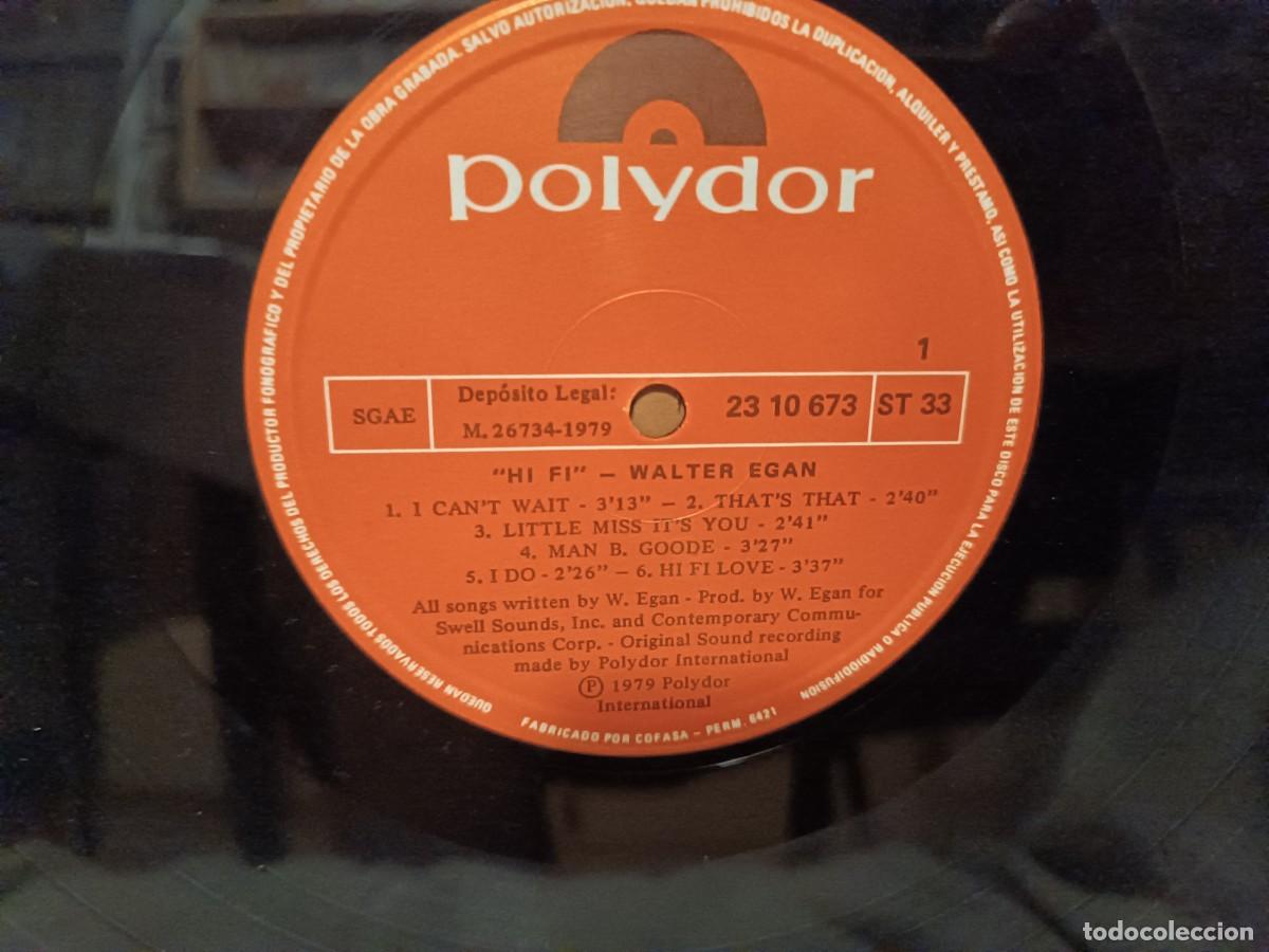 Discos de vinilo: Walter Egan Hi Fi ............ - Foto 3