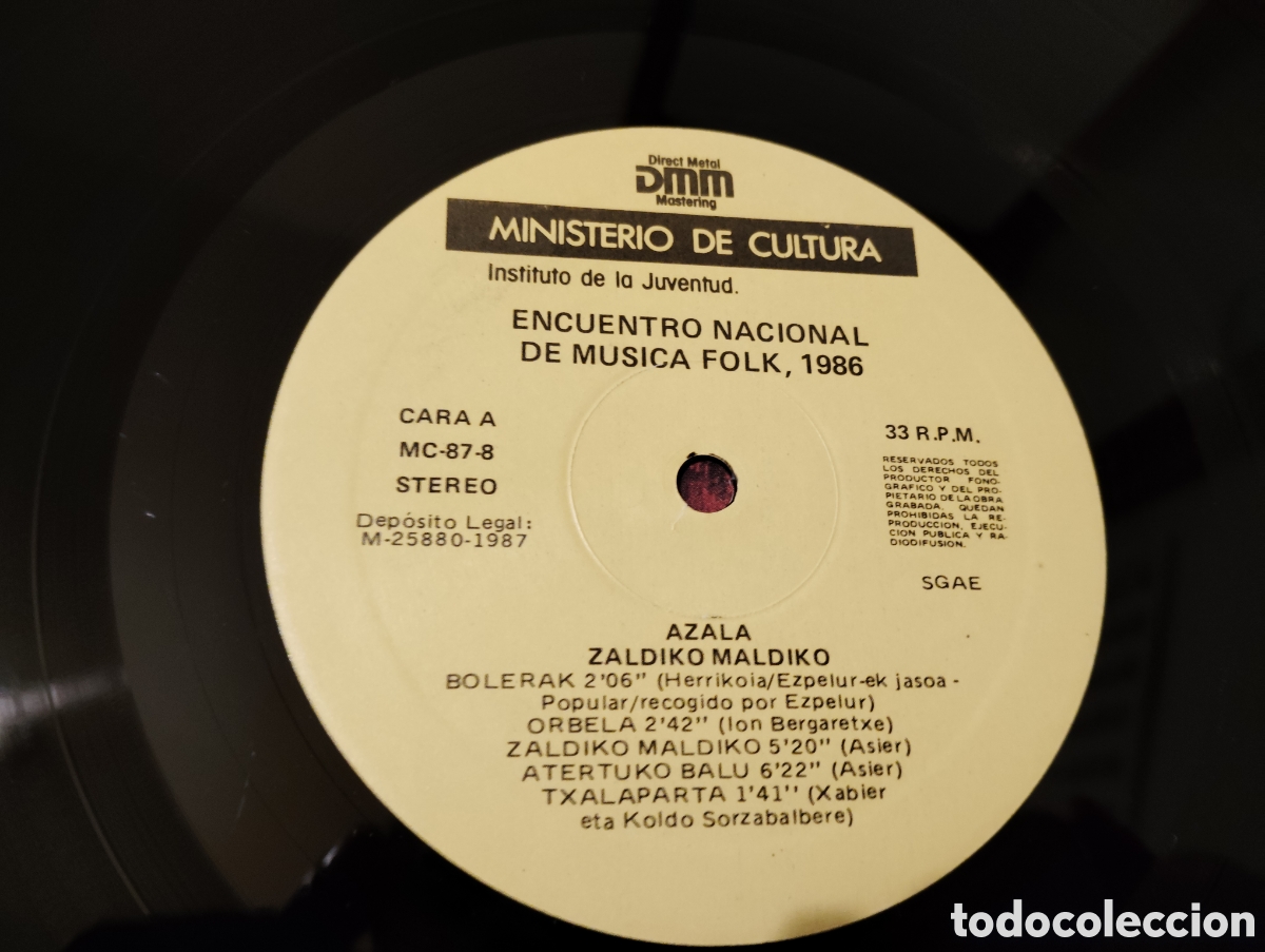 Discos de vinilo: AZALA - ZALDIKO MALDIKO ( 1986 ) - Foto 3