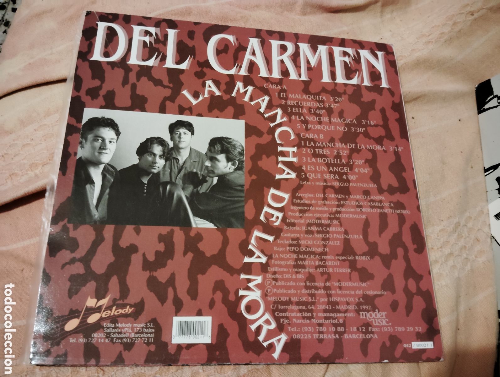 Discos de vinilo: DEL CARMEN - LA MANCHA DE LA MORA ( 1992 ) - Foto 2