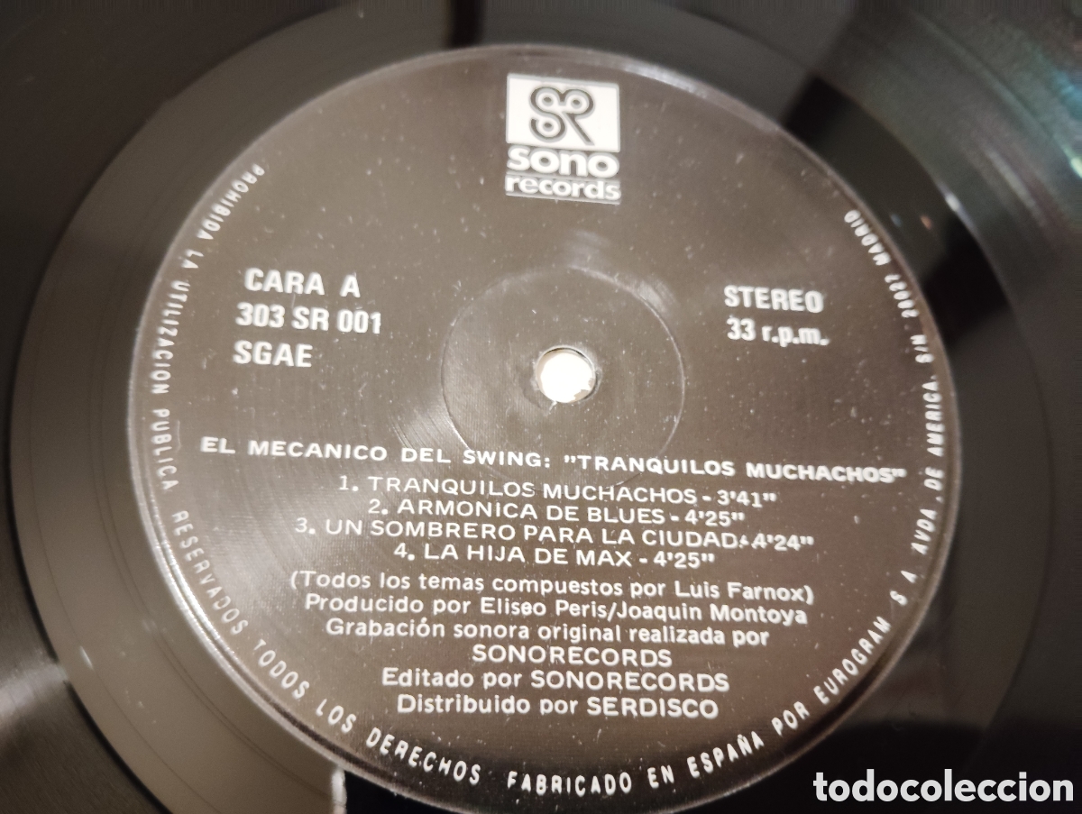 Discos de vinilo: EL MECANICO DEL SWING - TRANQUILOS , MUCHACHOS ( 1991 ) - Foto 3