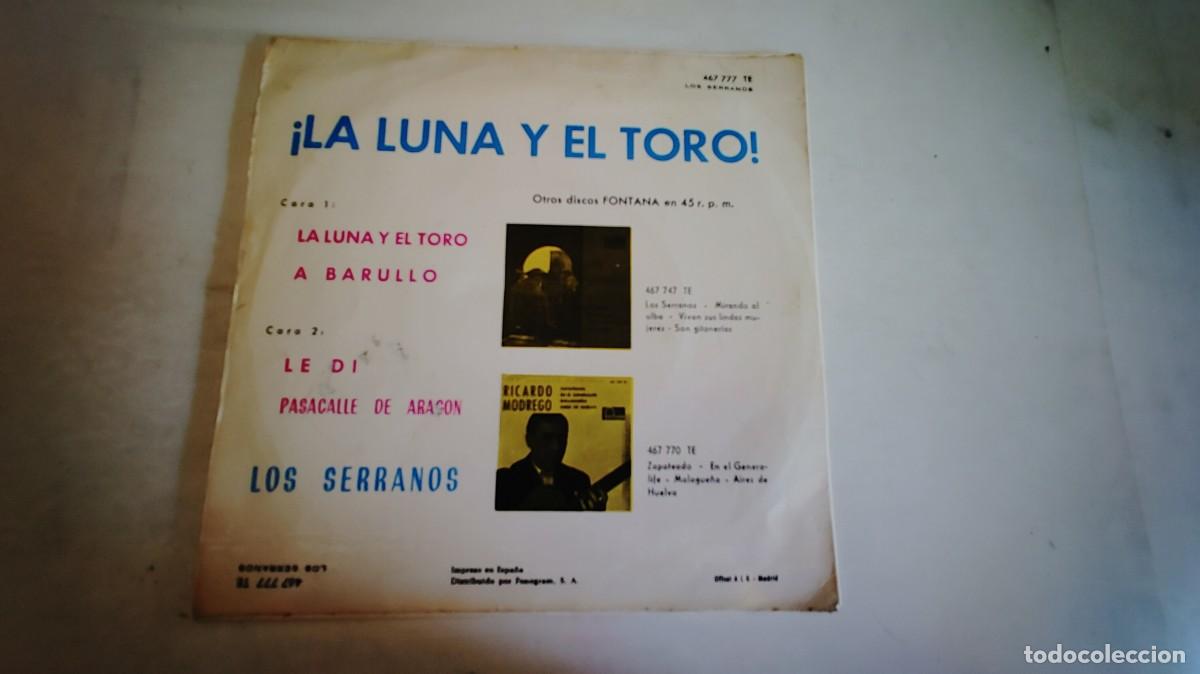 Discos de vinilo: LOS SERRANOS-EP LA LUNA Y EL TORO +3 - Foto 2