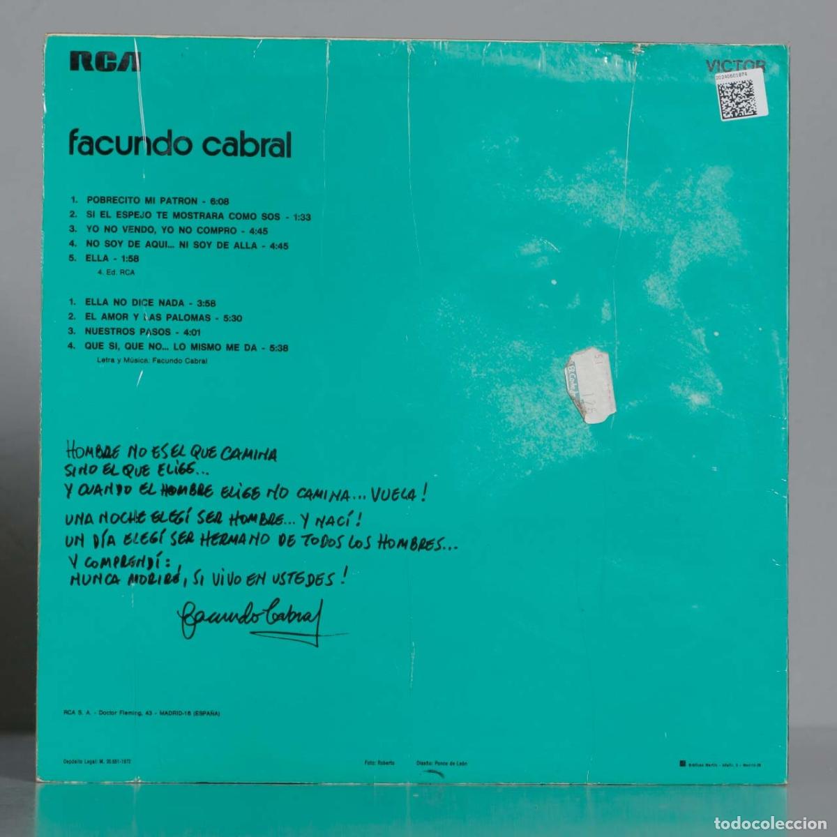Discos de vinilo: LP. Facundo Cabral &ndash; Facundo Cabral - Foto 2