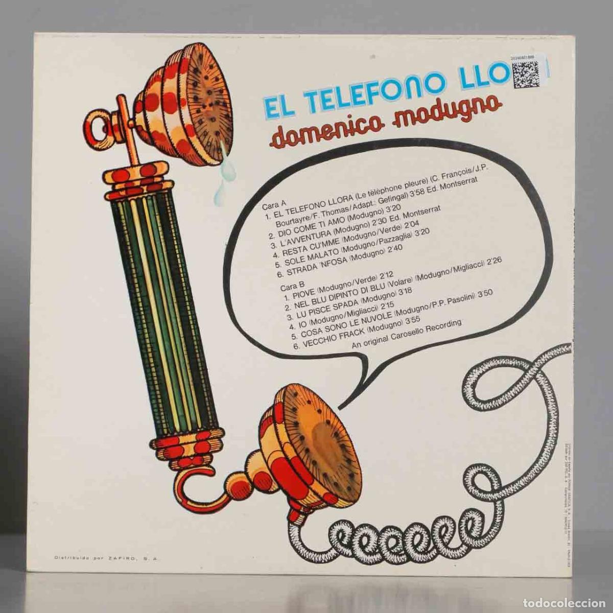 Discos de vinilo: LP. Domenico Modugno &ndash; El tel&eacute;fono llora - Foto 2