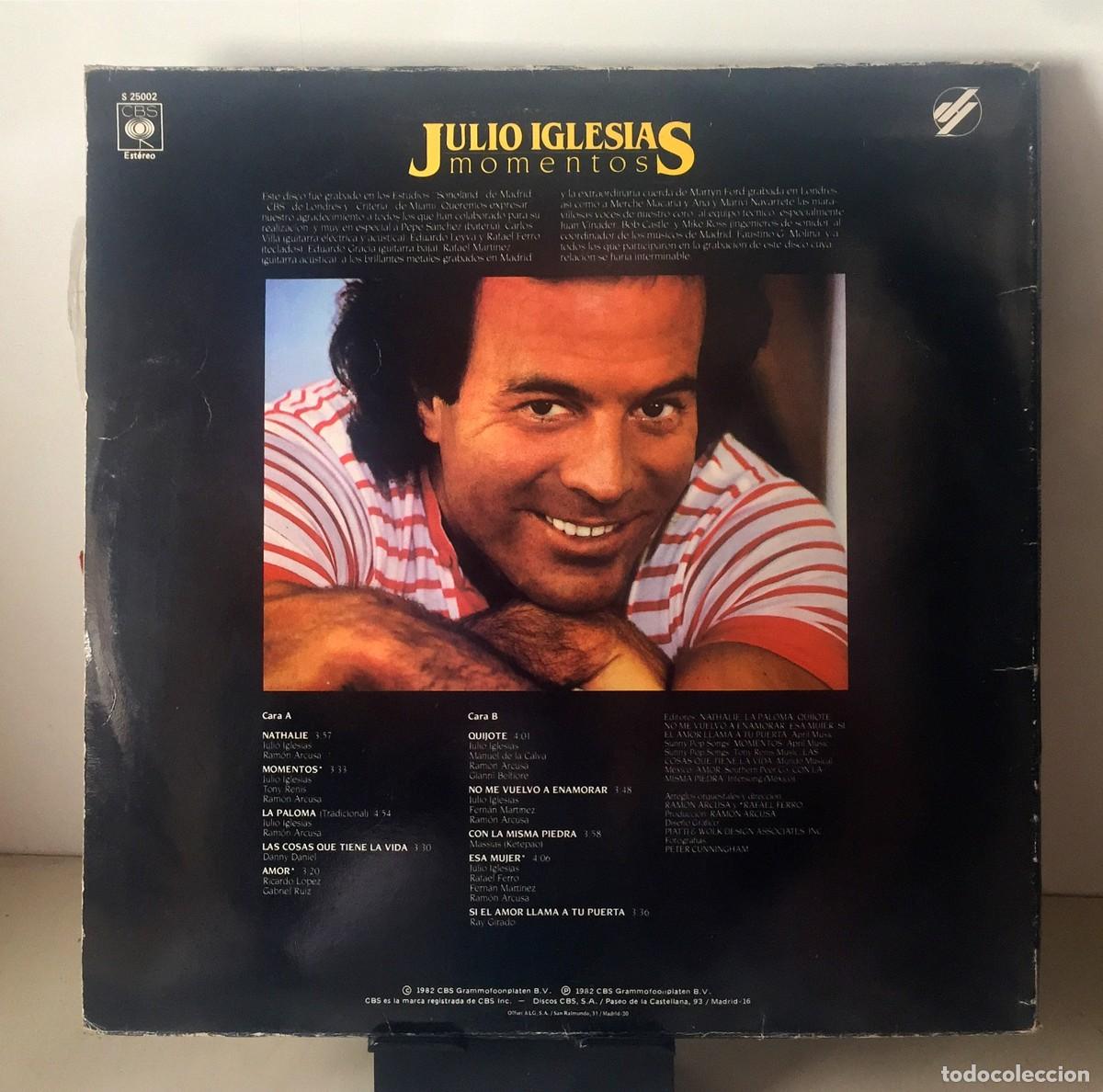 Discos de vinilo: Julio Iglesias - Momentos - LP - Foto 2