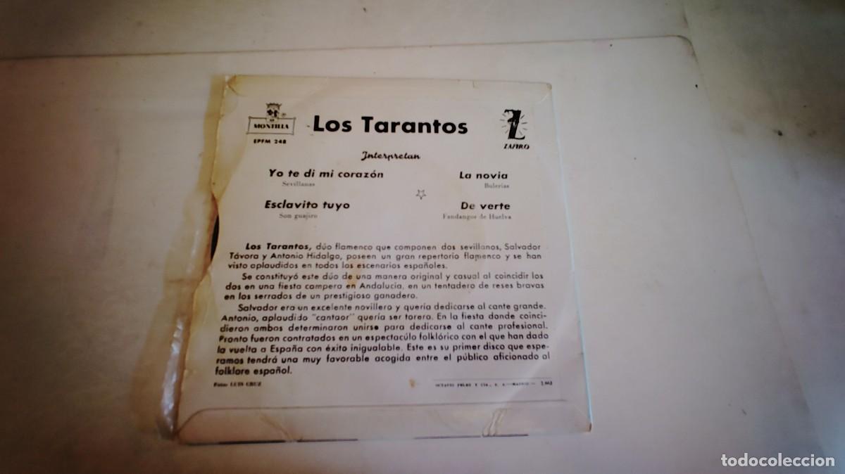 Discos de vinilo: LOS TARANTOS-EP YO TE DI MI CORAZON +3 - Foto 2