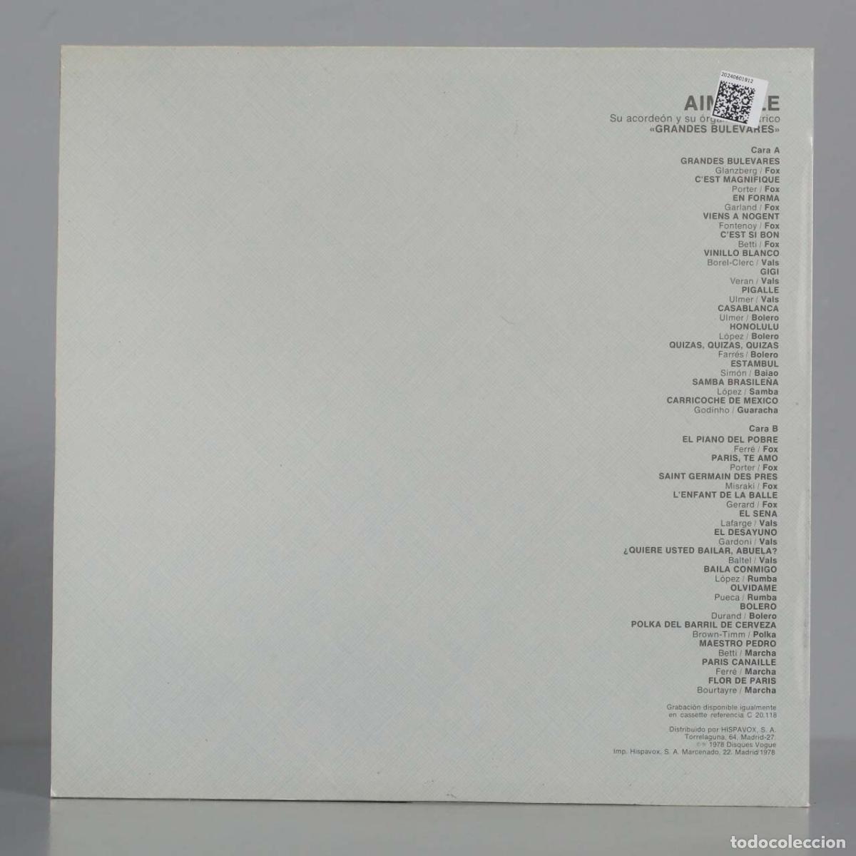 Discos de vinilo: LP. Aimable &ndash; Grandes Bulevares - Foto 2
