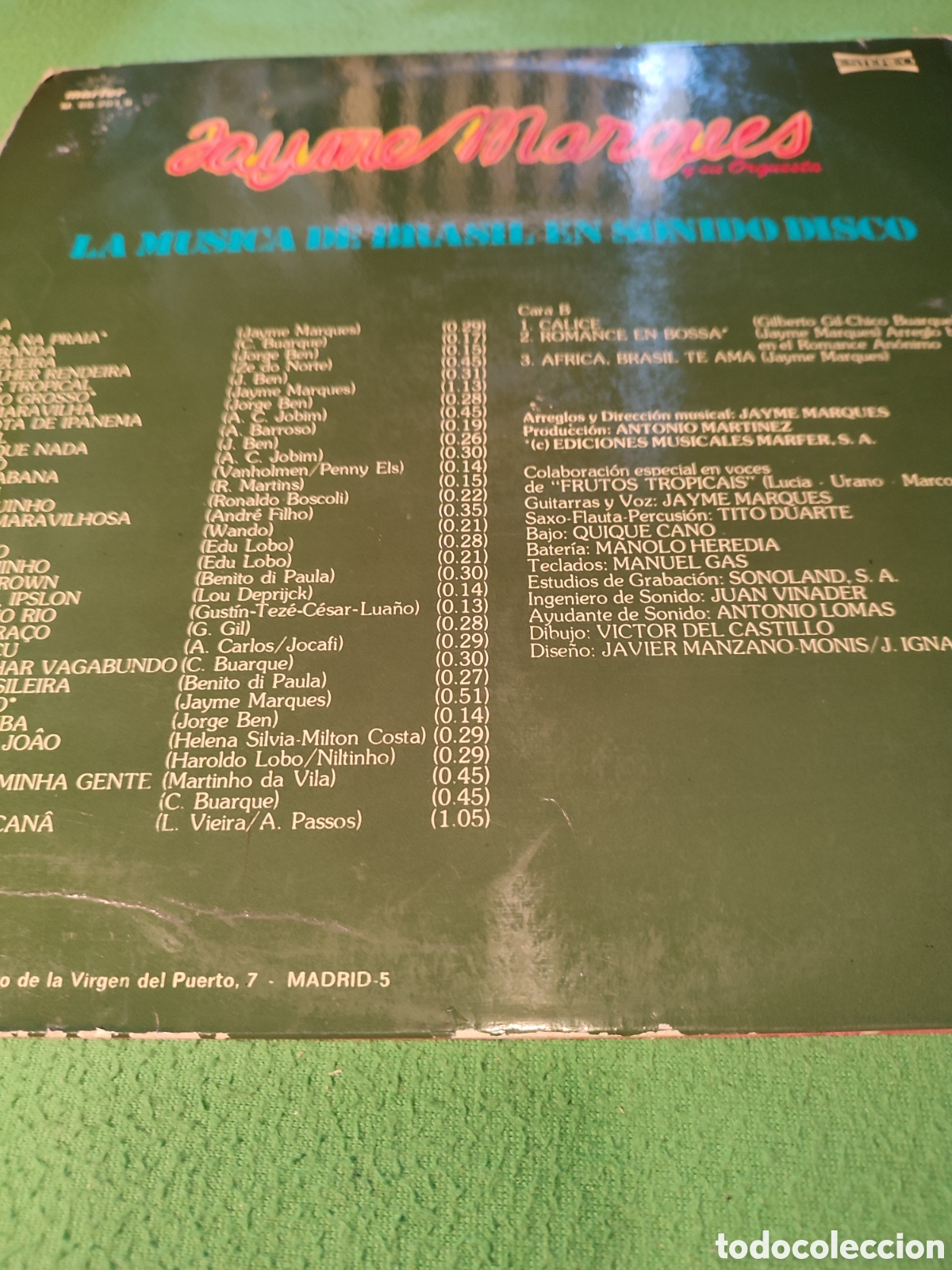 Discos de vinilo: Jayme Marques - La m&uacute;sica de Brasil .... - Foto 3