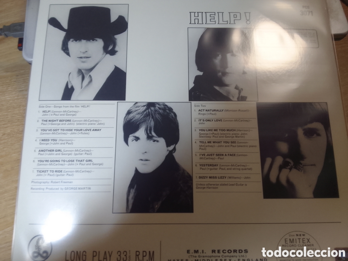 Discos de vinilo: THE BEATLES HELP REEDICION INGLESA - Foto 2
